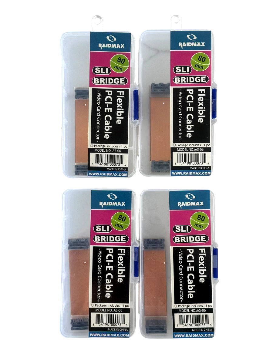 SLI BRIDGE 80mm Flexible PCI-E Cable Video Card Connector *LOT OF 4*