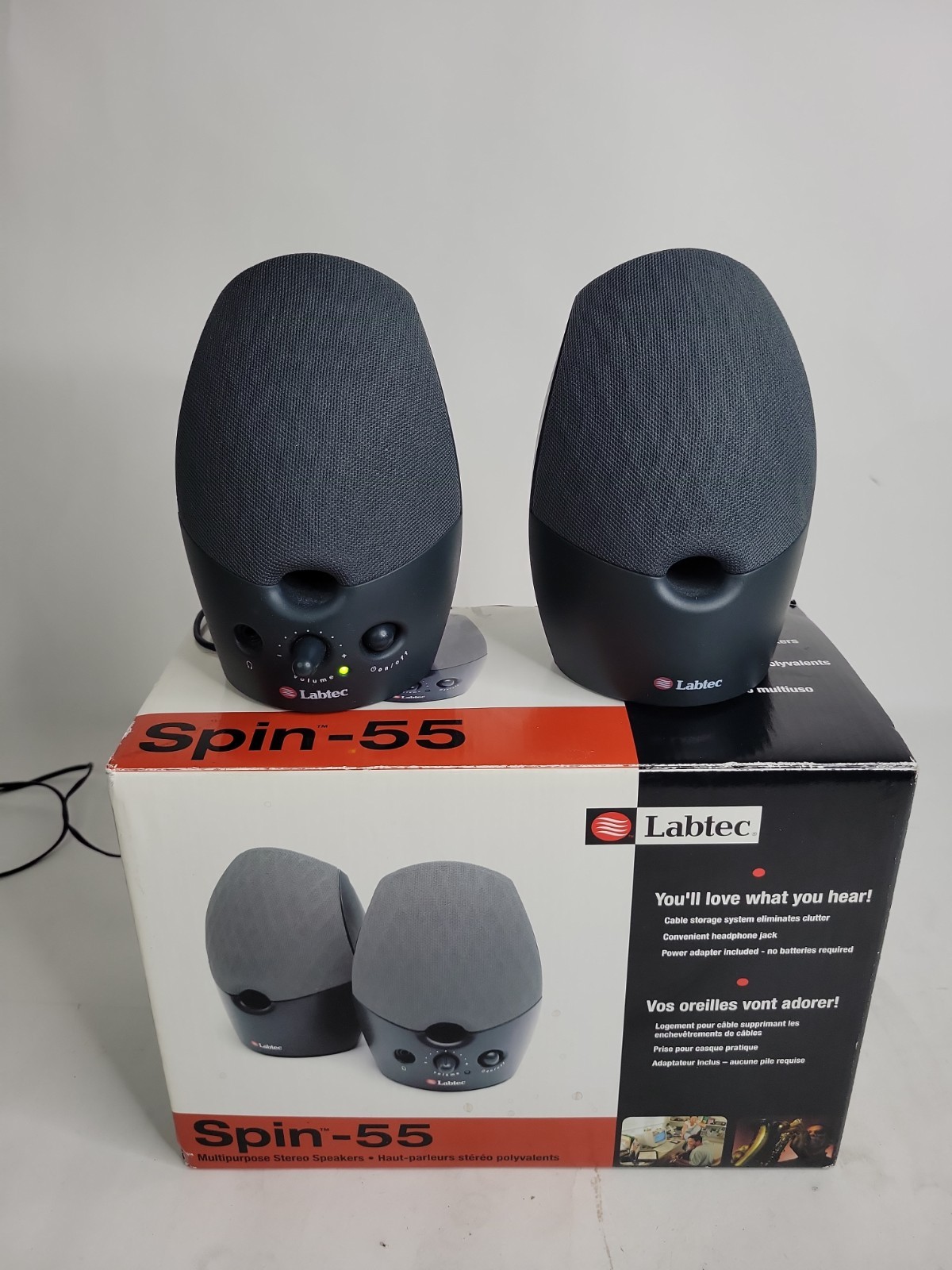 Labtec Spin-55 Multi-purpose Stereo Speaker Pair Black