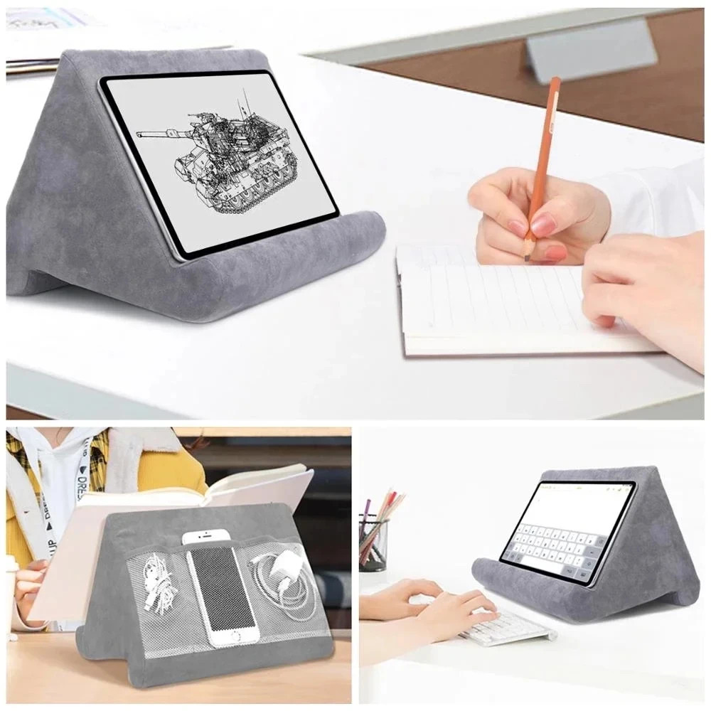 Multi-Angle Tablet Pillow Stand Holder for iPad Samsung Phone Reading