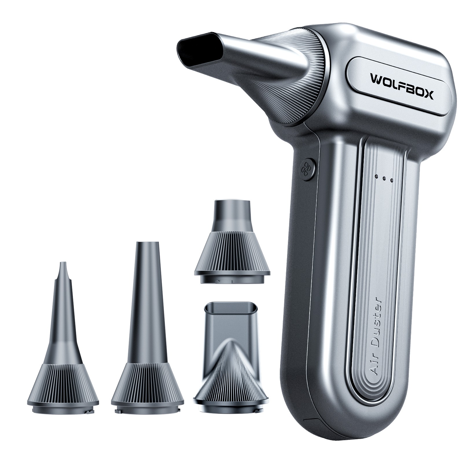 WOLFBOX DF60 110000RPM Cordless Air Duster 3-Speed with 5 Nozzles, Fast Charging