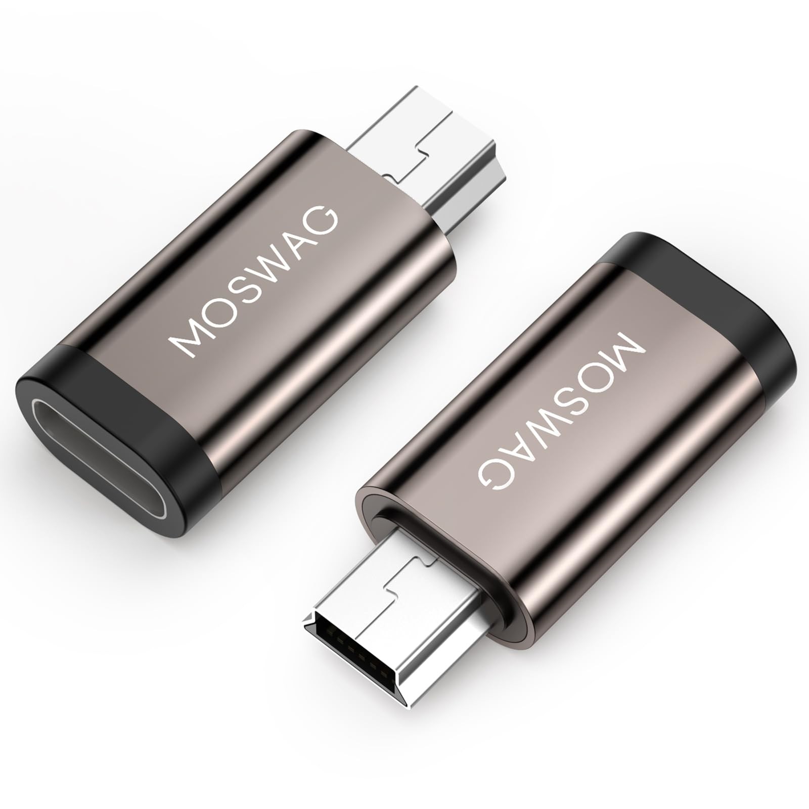 USB-C to Mini USB Adapter 2 Pack, 480M, 2.4A, GPS, GoPro, Camera