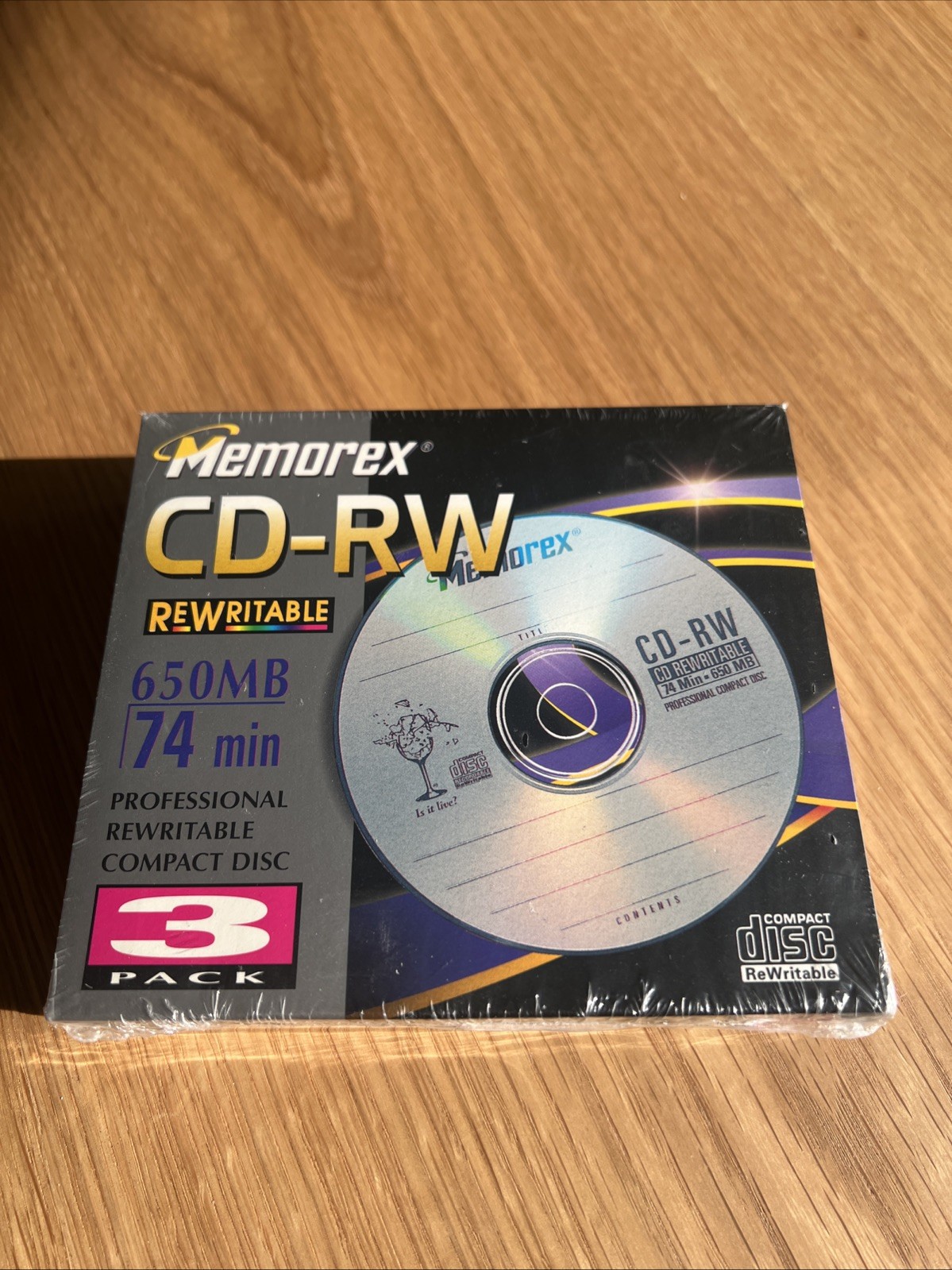 Memorex 3 pack CD-RW discs BRAND NEW & SEALED