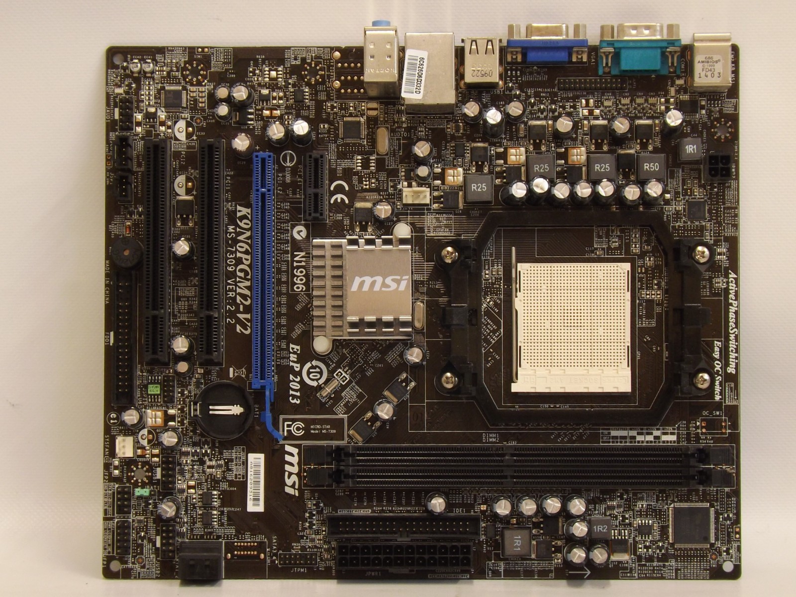 MSI K9N6PGM2-V2 Motherboard Socket AM2/AM2+ uATX - Tested