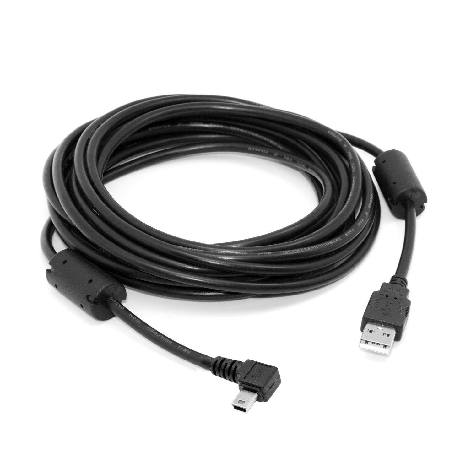 Mini USB B Type 5pin Male Right Angled 90 Degree - USB 2.0 Male Data Cable 5M
