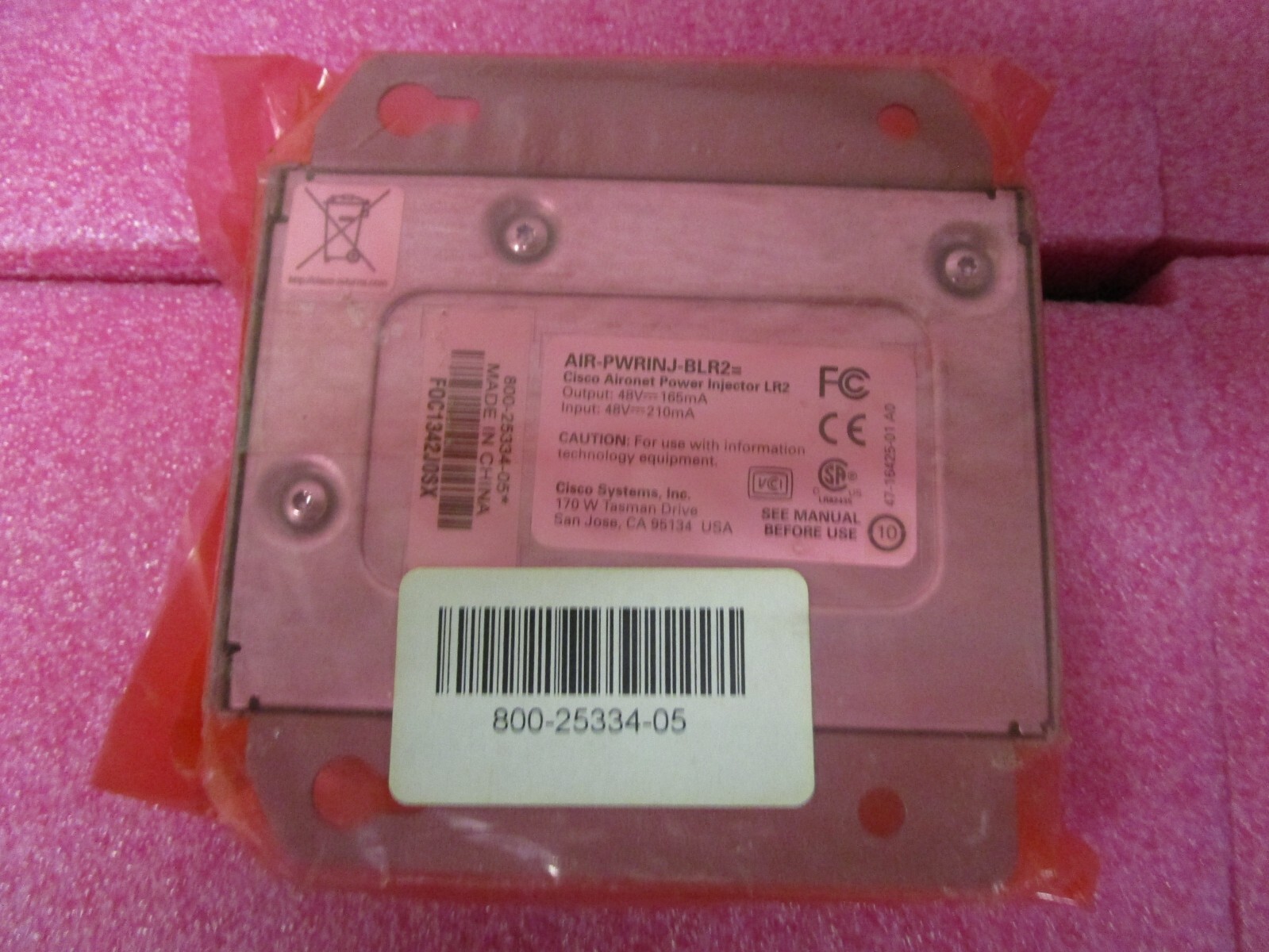 CISCO Aironet Power Injector LR2, AIR-PWRINJ-BLR2=