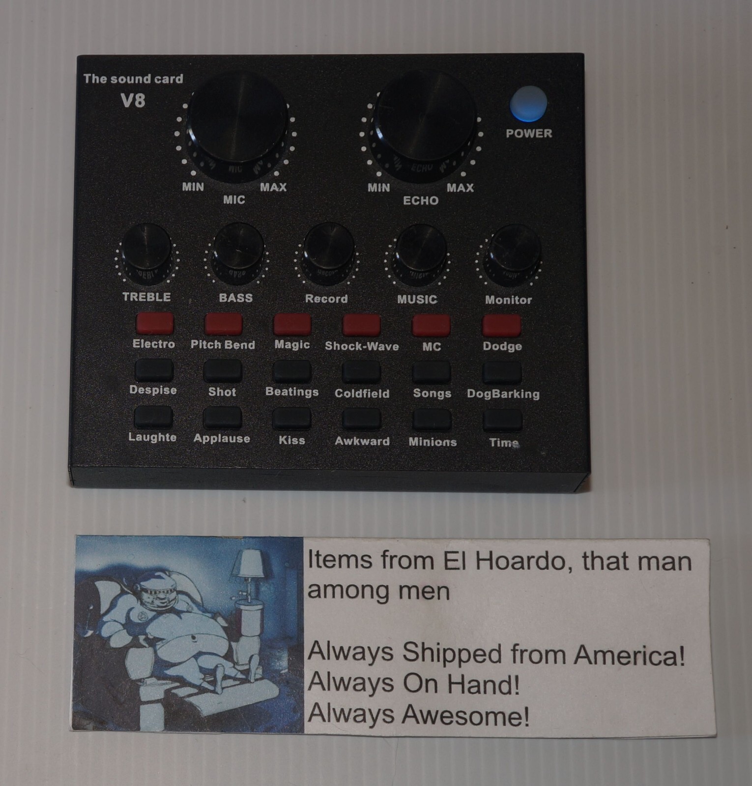 The Sound Card, V8 USB External V8 Karaoke Recording Mobile Audio Mixer
