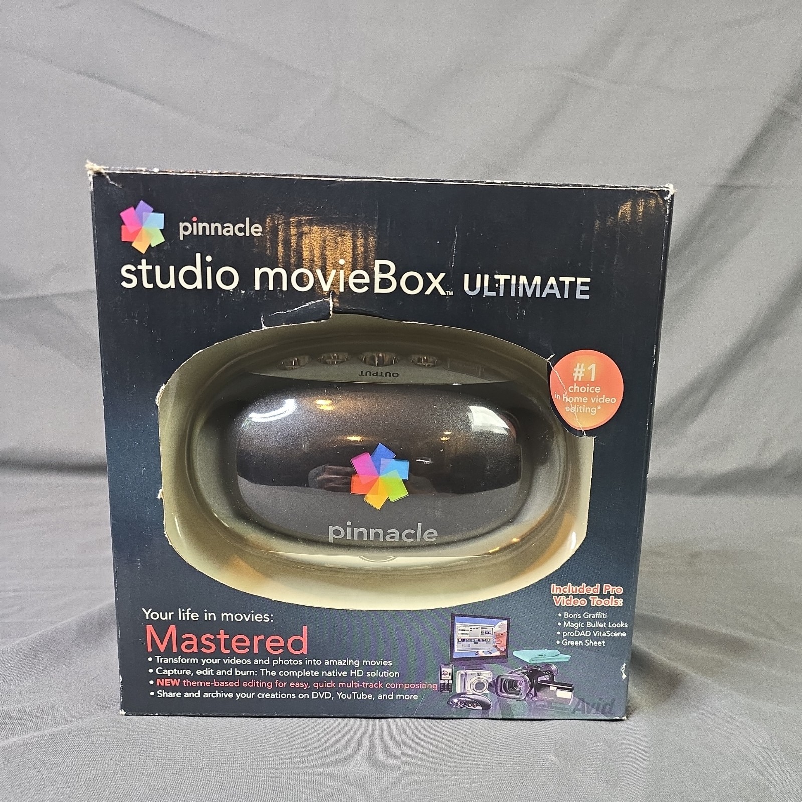 Pinnacle MovieBox Ultimate 710-USB VHS Video Capture Studio 12 Complete Box