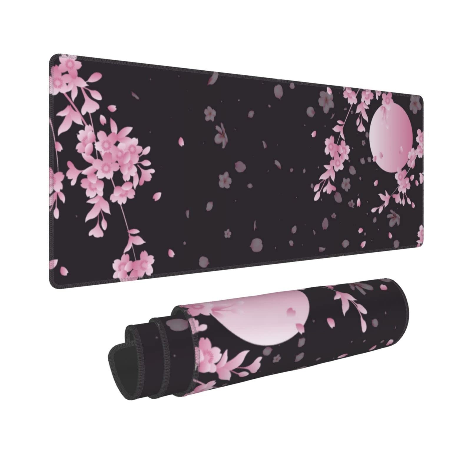 Japanese Cherry Blossom XXL Large Gaming Mouse Pad Extended Mat 31.5x11.8 Inch