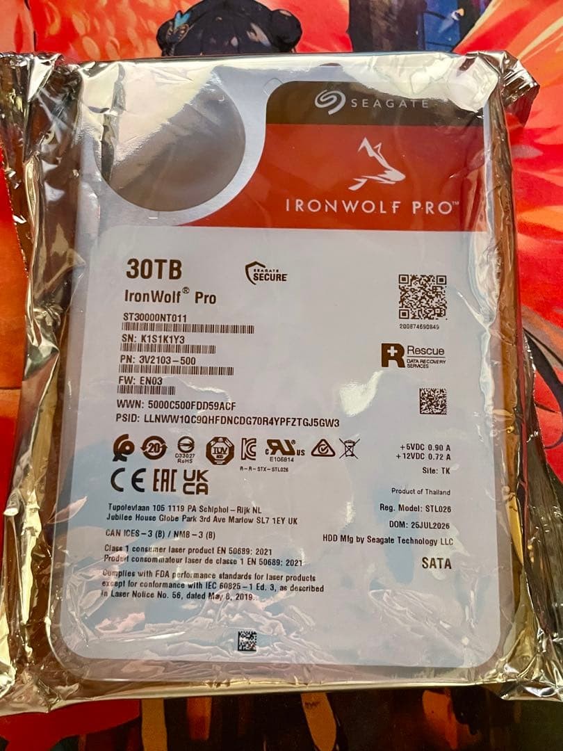 Seagate IronWolf Pro 30TB 3.5 Inch SATA 6Gb/s Internal HDD Unopened