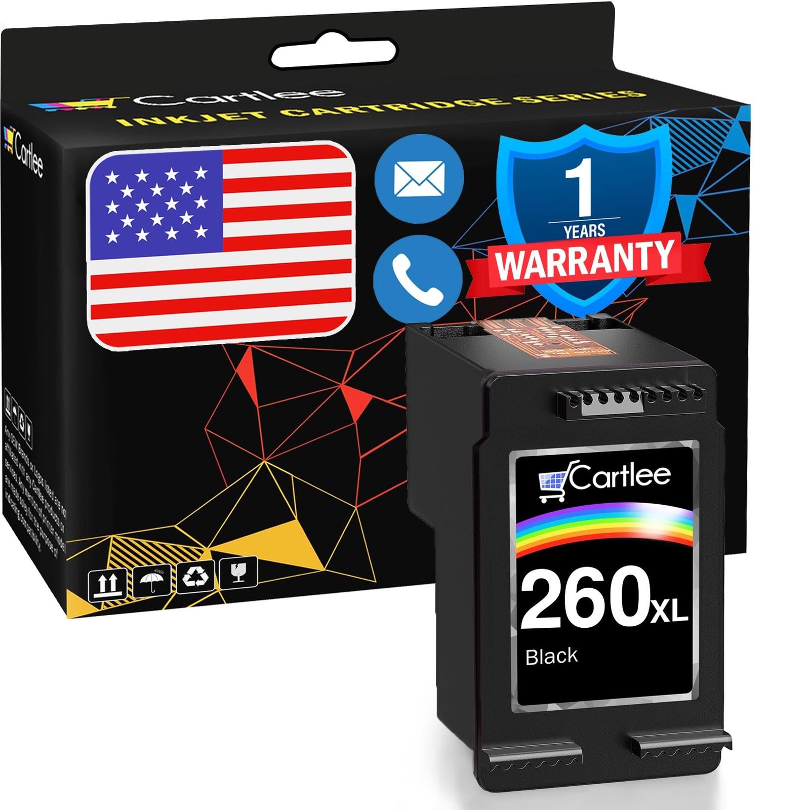 Cartlee Compatible Ink Cartridge Replacement Canon 260 Black Ink Cartridge