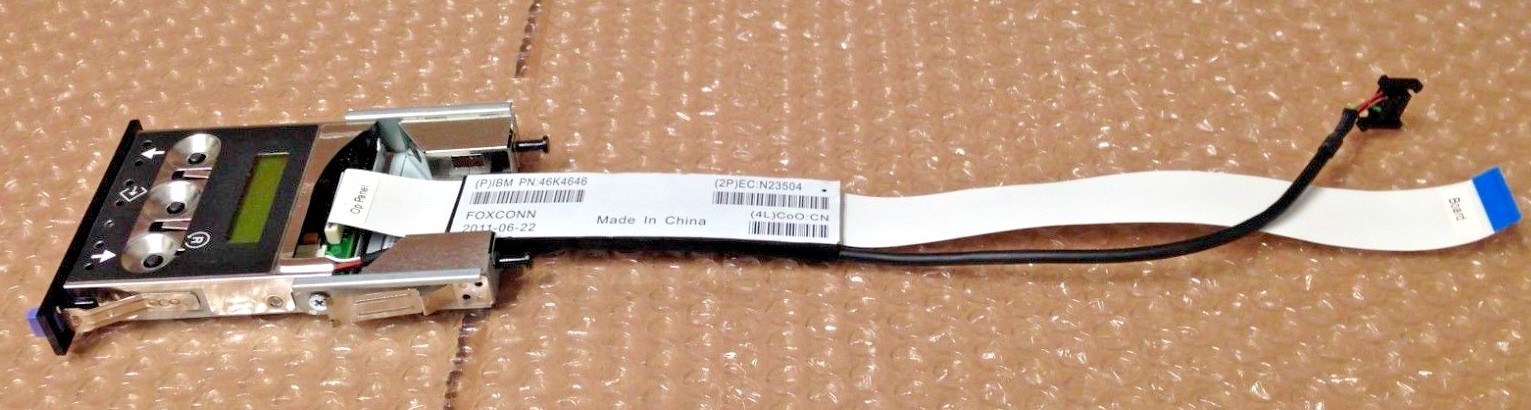 IBM 74Y2057 /46K4646 Operator Panel with CABLES for Power 7 CCIN 2BCD