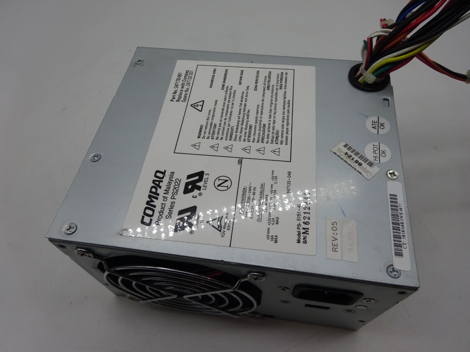 Compaq PS-5151-4L Series PS2022 Part No: 247178-001 Power Supply 160W #NT2694