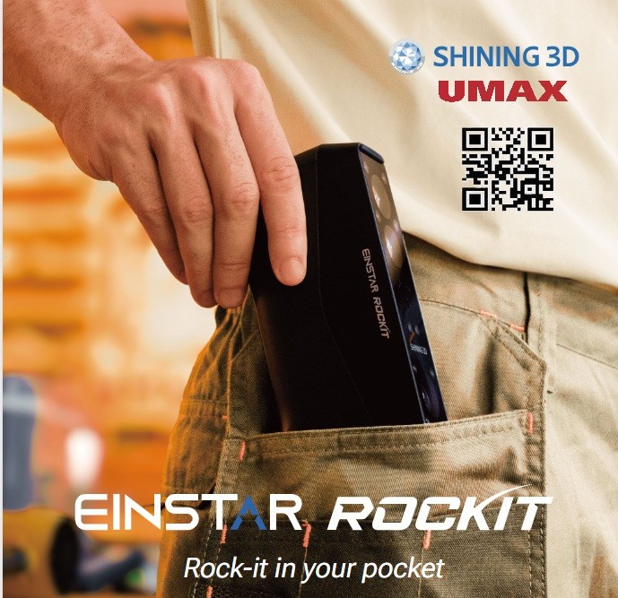 EINSTAR Rockit 3D Scanner Blue Laser + IR Rapid Mode High Speed 2.8M Pts/s Porta