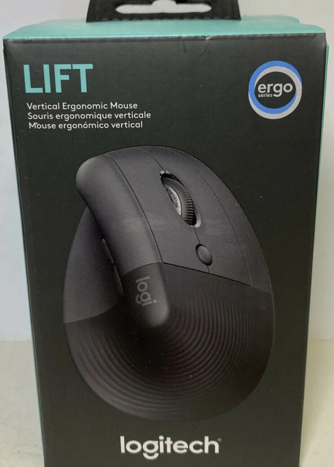 Logitech - Lift Vertical Wireless Ergonomic Mouse with 4 Customizable Buttons...