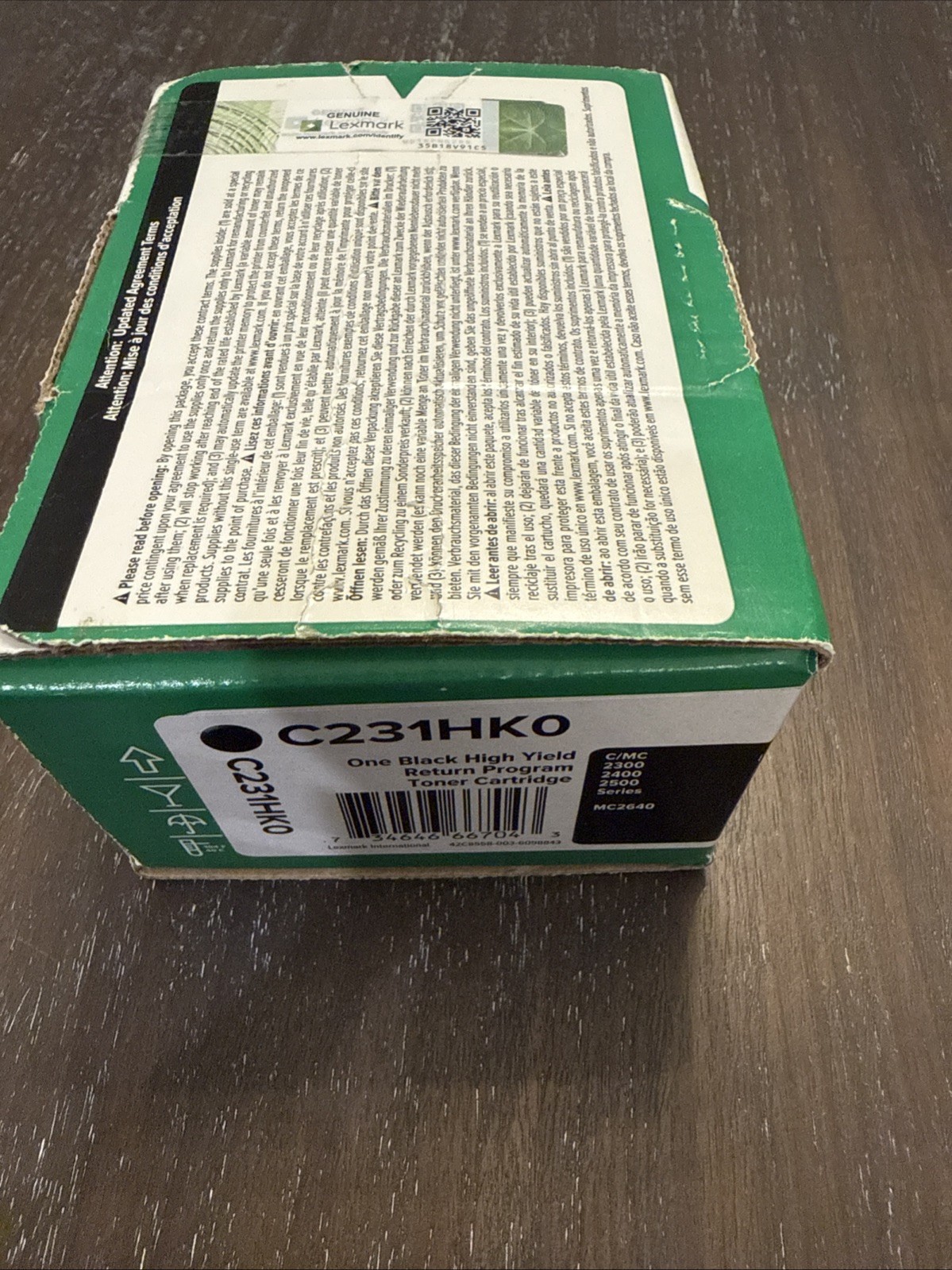 Lexmark C231HK0 Black High Yield Return Program Cartridge Toner