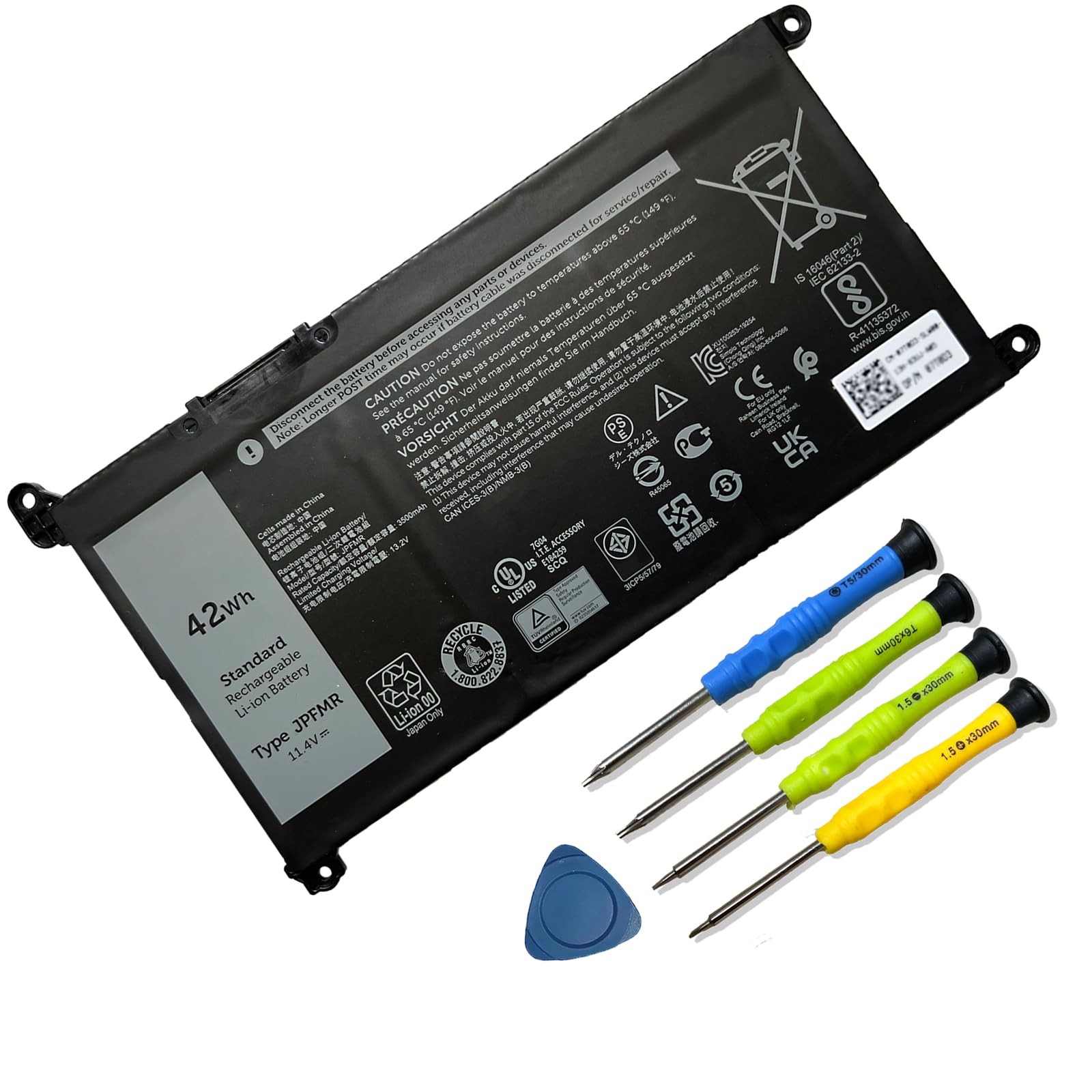 Mobik 42Wh JPFMR Laptop Battery Replacement Dell Chromebook 3100 3400 2-in-1