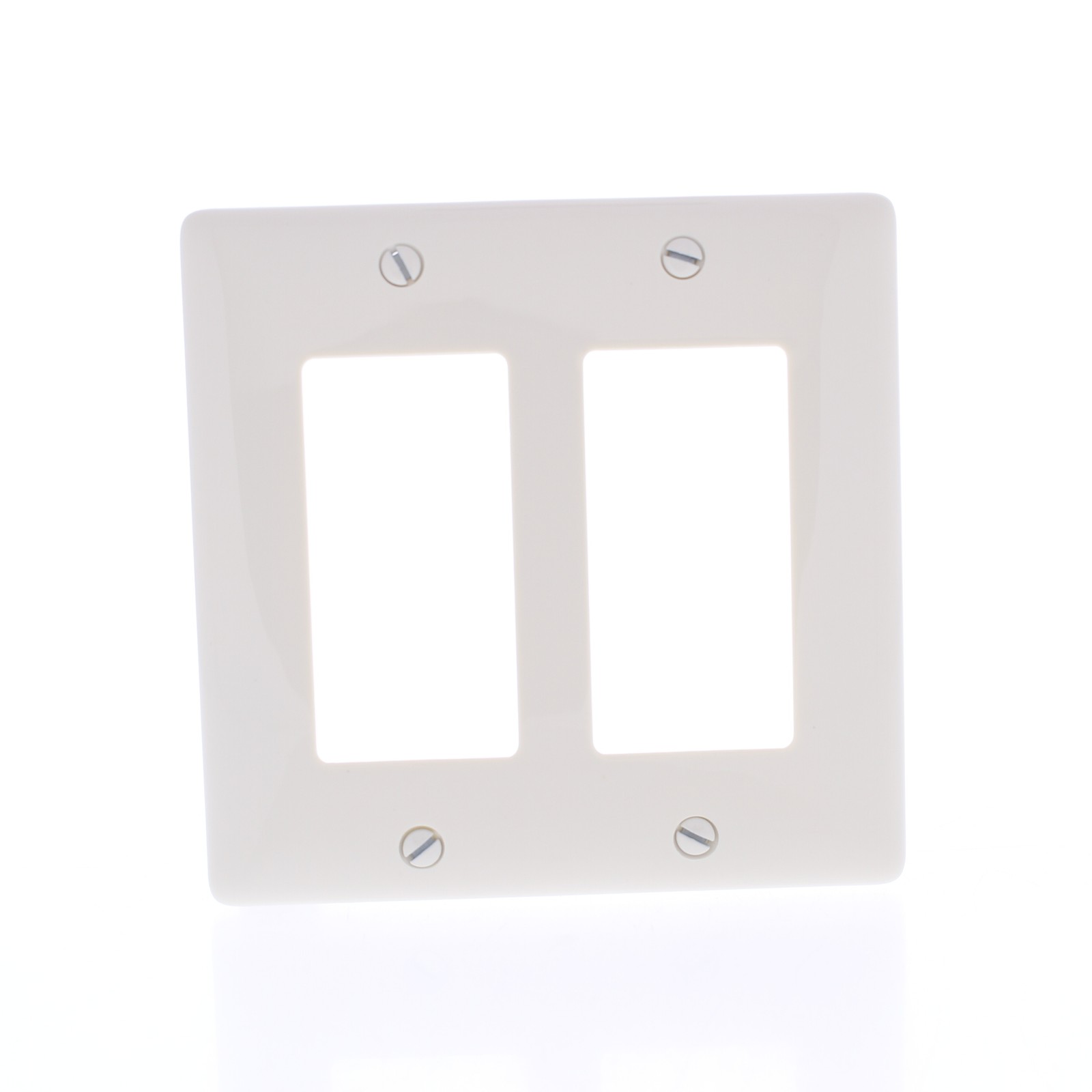 Hubbell NP262OW Office White 2-Gang Decorator Unbreakable Nylon Wallplate Cover