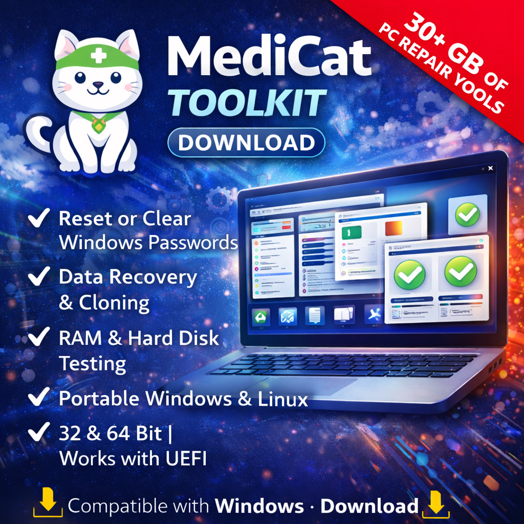 MediCat Toolkit 2026 – PC Repair & Recovery Utility Suite