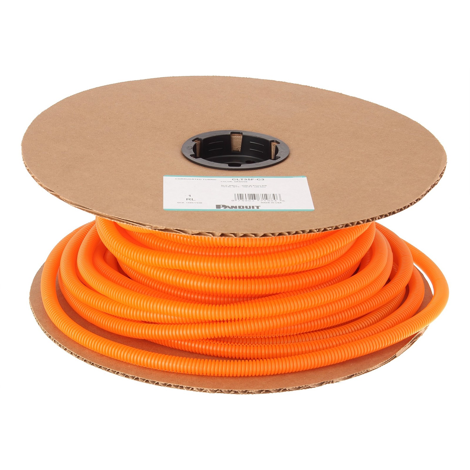 PANDUIT Corrugated Chube Polyethylene with Slits, Orange