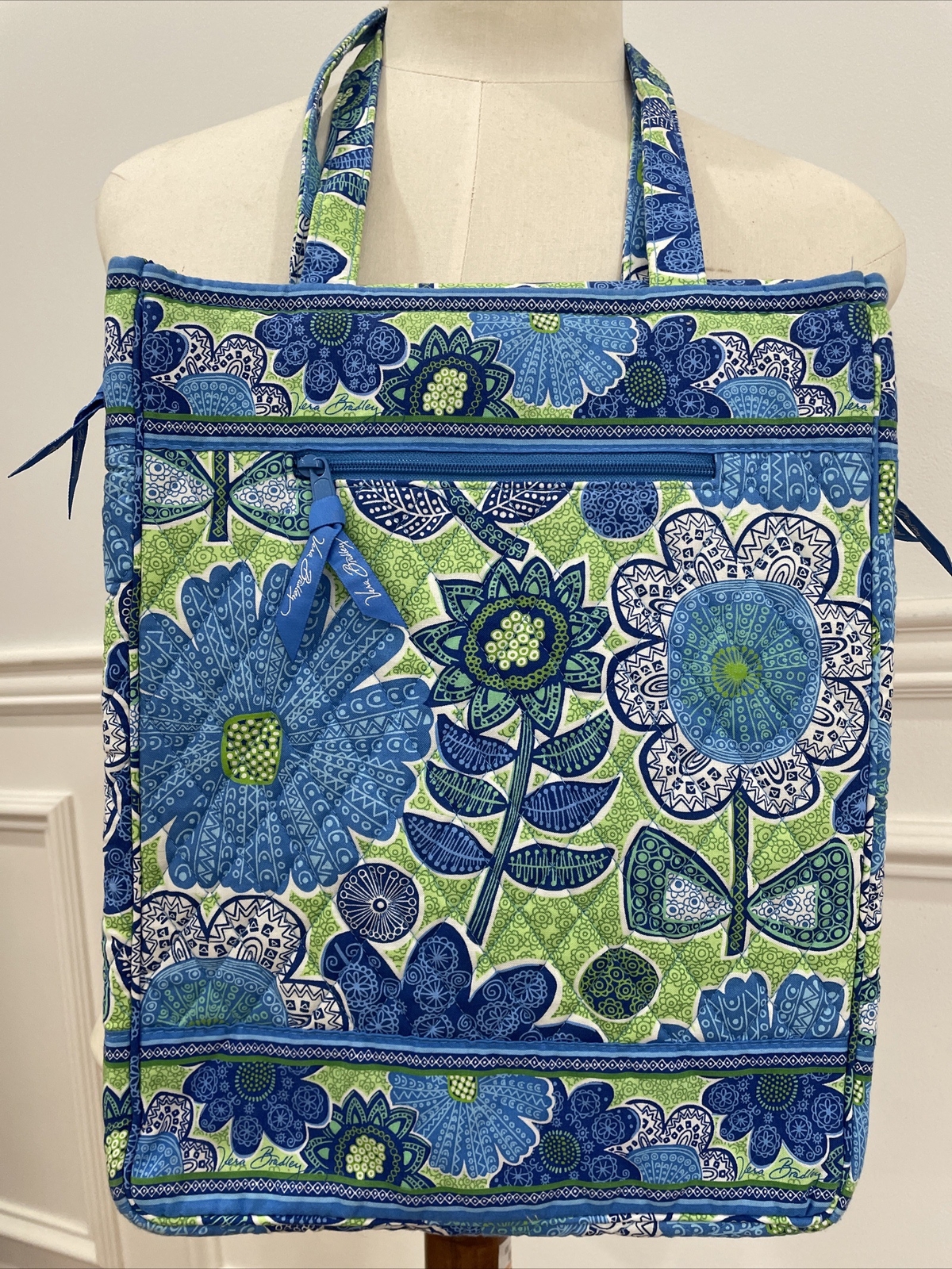 Vera Bradley Doodle Daisy Laptop Computer Travel Tote Business Work Excellent