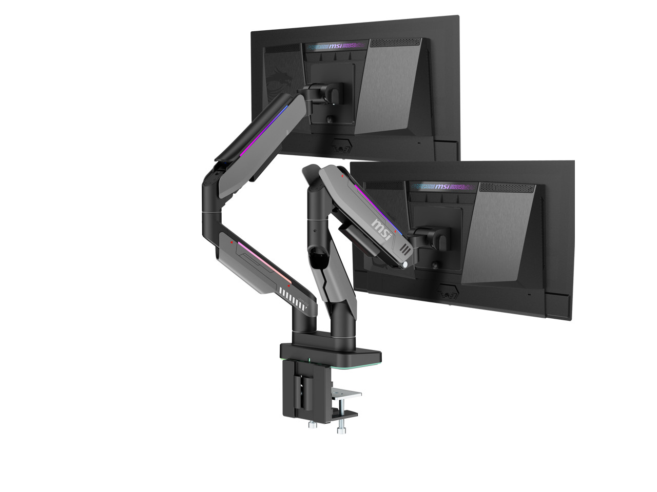 MSI MPGMT201DRV2 Monitor Arm Matte Black RGB LED