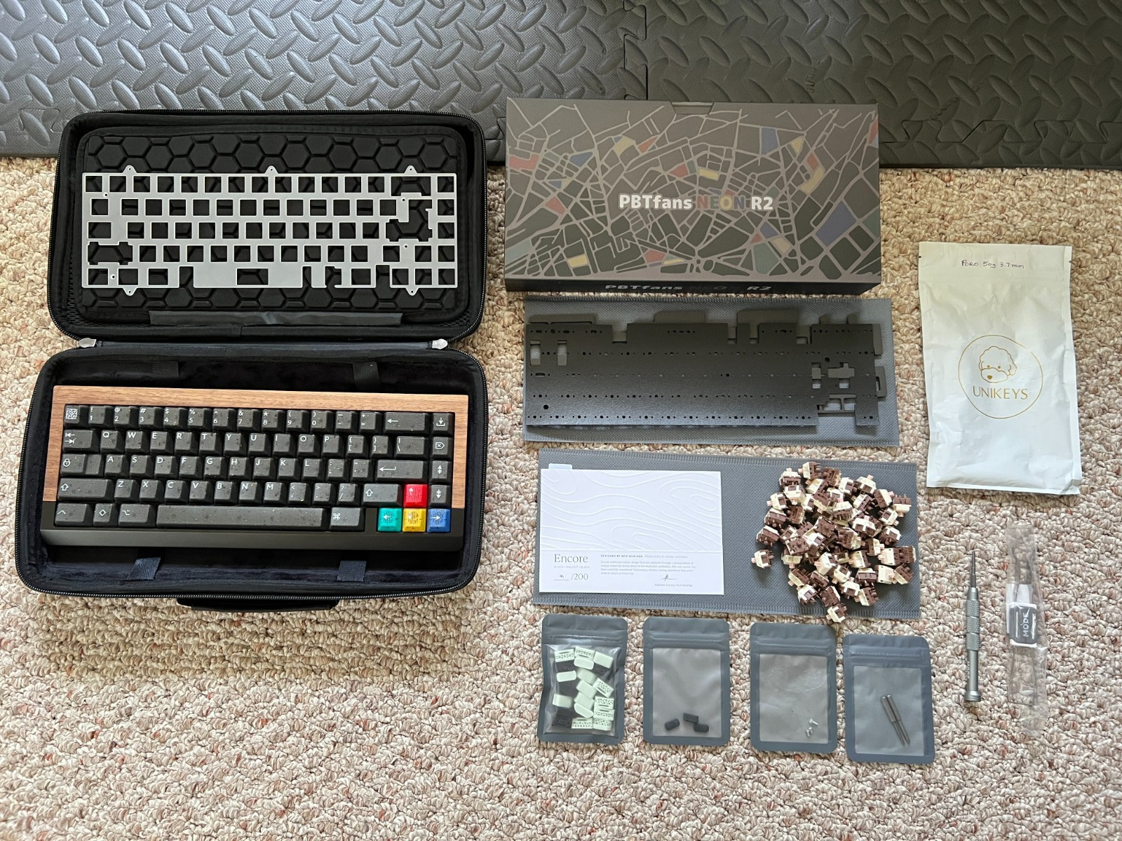 Mode Encore 65% Series 1 Custom Keyboard Wood Accent Aluminium Bottom (Black)