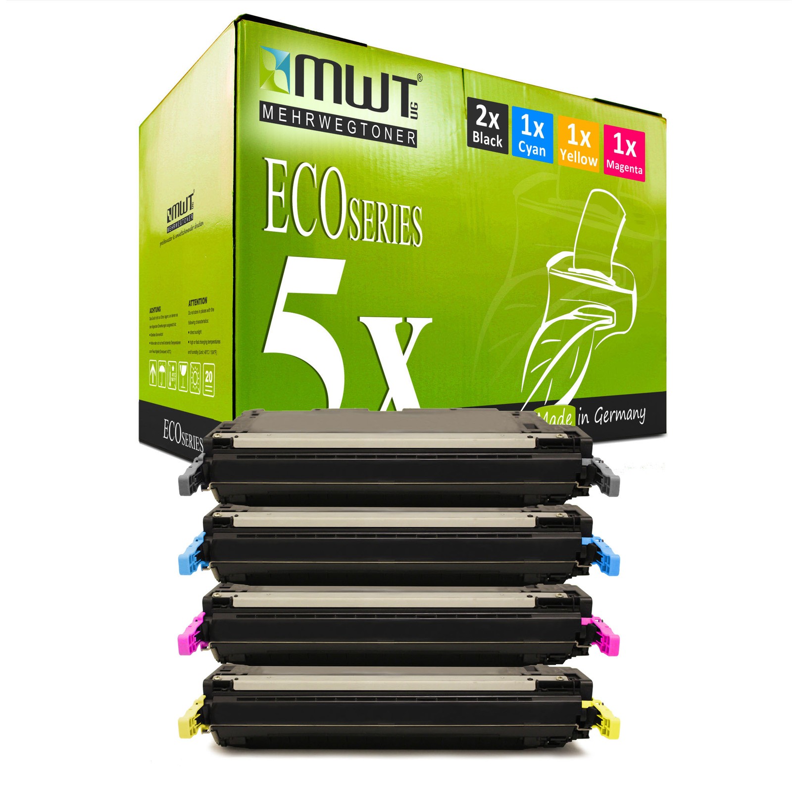 5x MWT ECO Compatible Toner for HP Color LaserJet 4610-N 4600-DN 4650-N