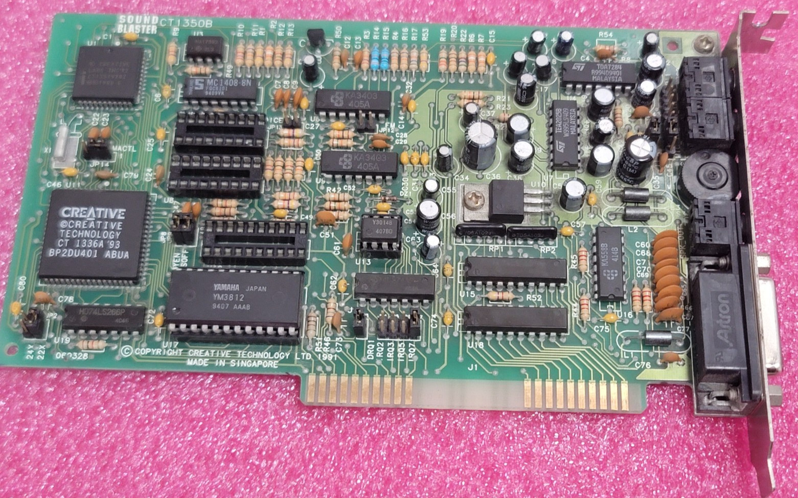 Rare Sound Blaster Creative Labs ISA 8 Bits CT1350B Yamaha DOS retro gaming #DM8