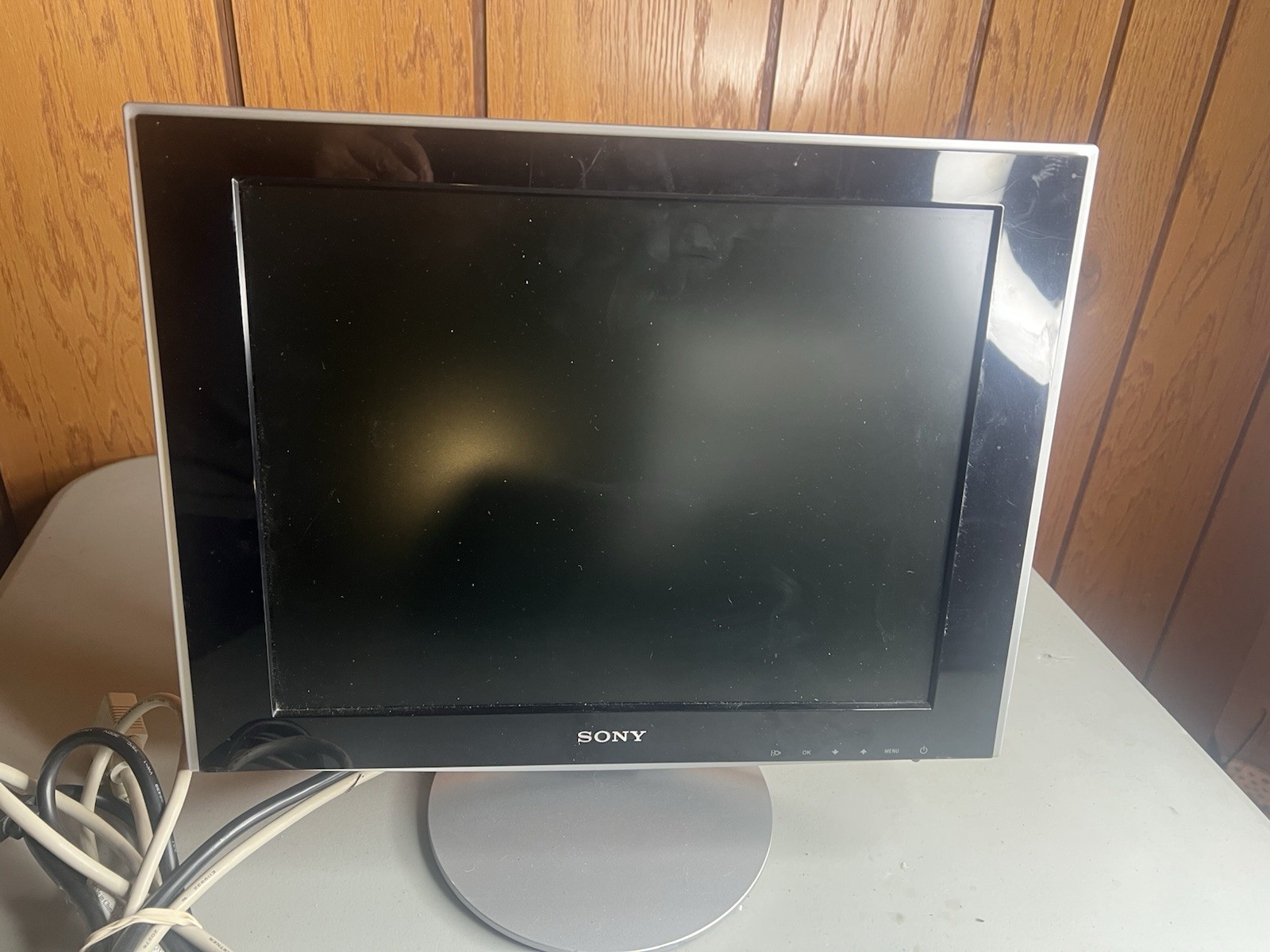 Y2K Sony SDM-HS53 15" TFT LCD VGA 4:3 Color Computer Monitor Retro Gaming Testd
