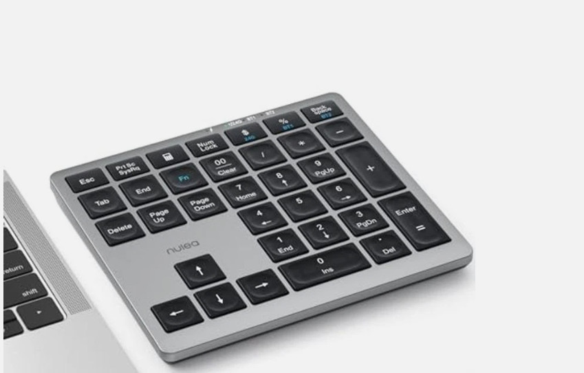 Nulea Bluetooth 5.0 & 2.4G Wireless 34-Key Numeric Keypad - USB-C Rechargeable
