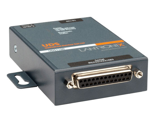 Lantronix UD1100002-01 one Port Device Server, 100-240 VAC - 1x DB-25 , 1x RJ-45