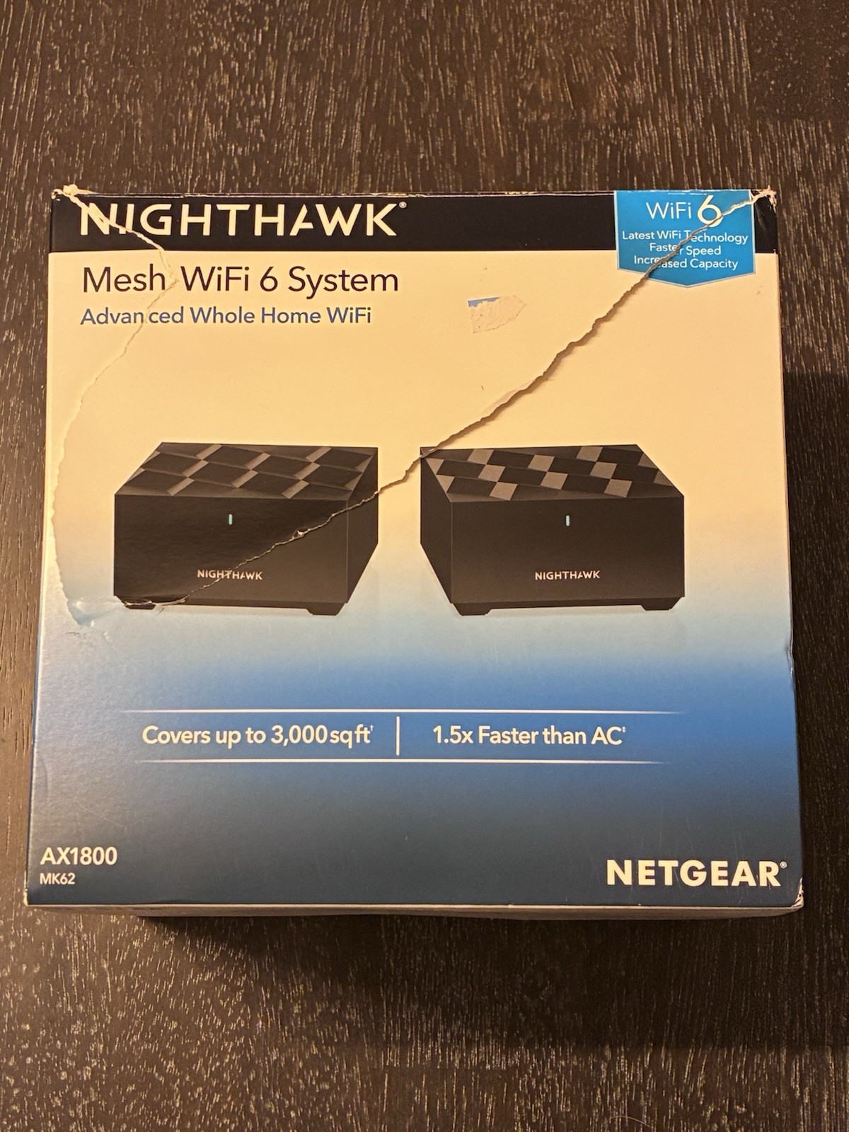NETGEAR Nighthawk MK62 AX1800 Wi-Fi 6 Dual-Band Mesh Router System 2-Pack
