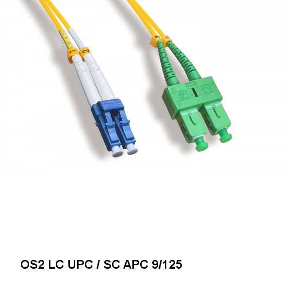 10PCS 1 Meter LC UPC/ SC APC OS2 9 /125 Duplex Single-Mode Fiber Optic Cable
