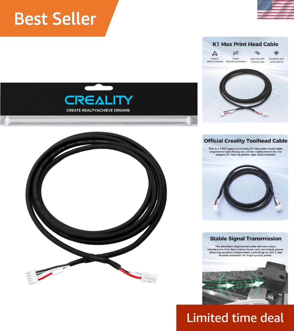 Official K1 Max Print Head Cable,  Hotend Adapter Cable FPC Flat Flexible Cab...
