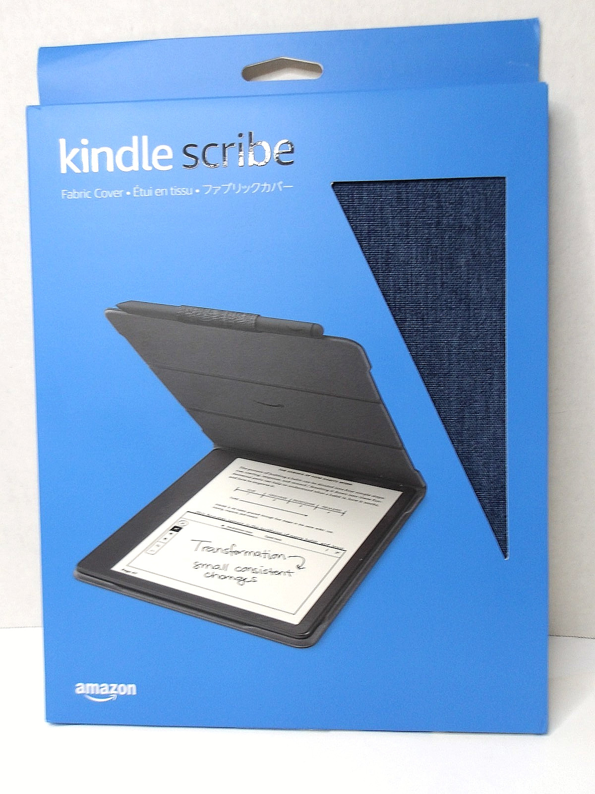 Amazon Kindle Scribe Fabric Folio Cover w/ Magnetic Attach Denim Brand New