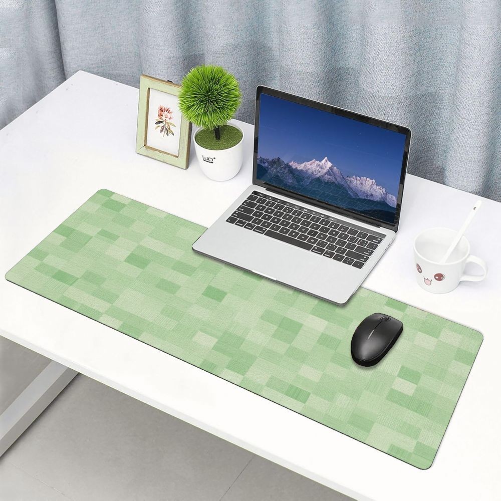 Mint Green Checkered Mouse Pad Aesthetic Desk Accessory for Home Office Birthd