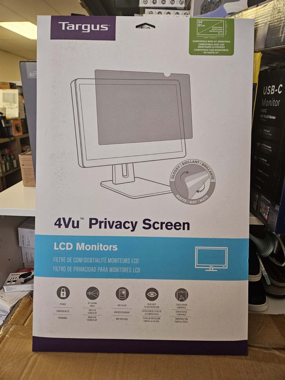 Targus 4Vu Display Privacy Filter 24" Wide Screen ***FREE SHIPPING***