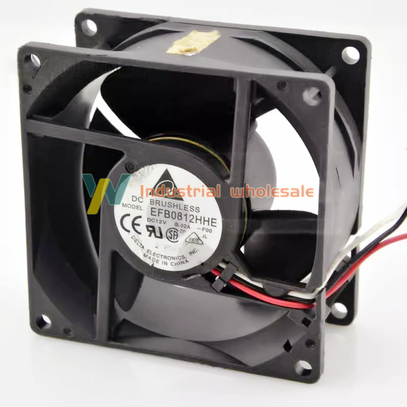 1PC Delta EFB0812HHE-F00 8cm 8038 Double Ball Cooling Fan 12V 0.62A 7.44W 3 Line