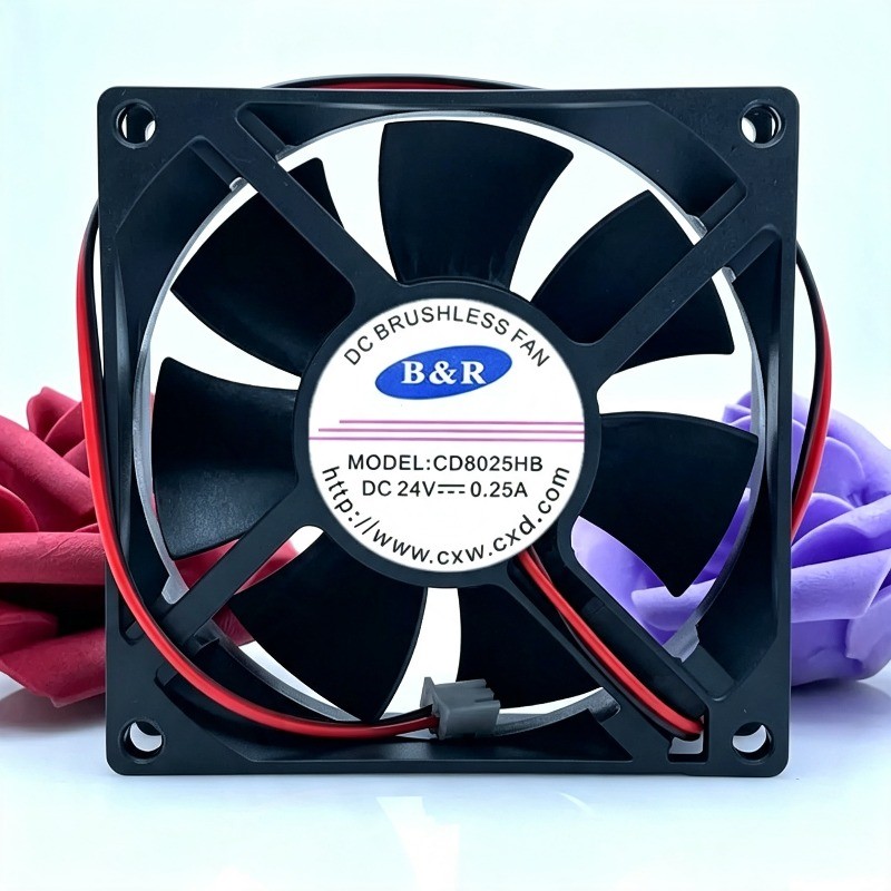 1PCS CD8025HB DC24V 0.25A 8CM Dual Ball Cooling Fan