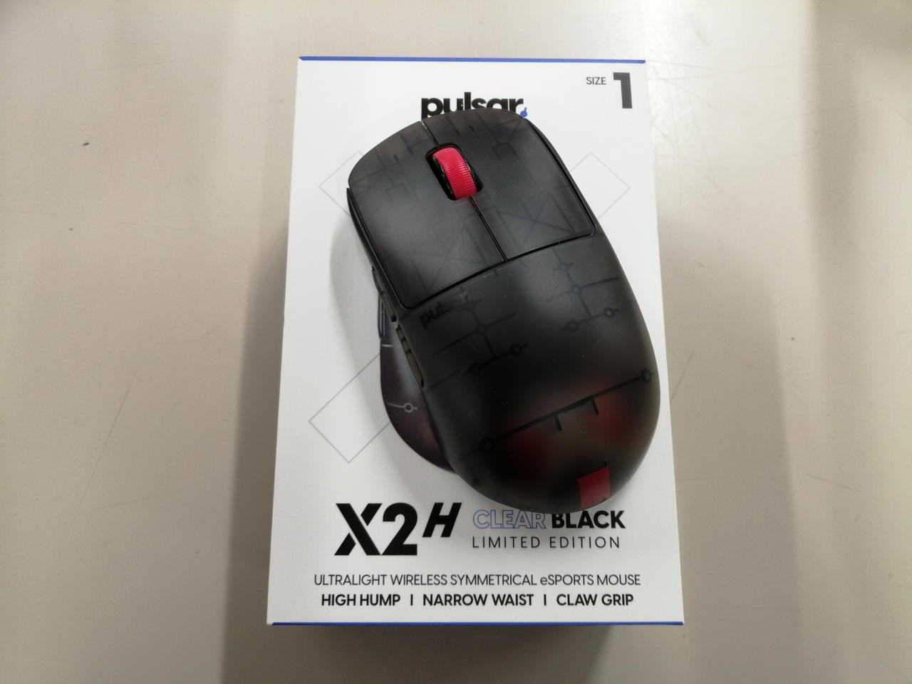 Pulsar X2H Clear Black Limited Edition Transparent Black Wireless Gaming Mouse