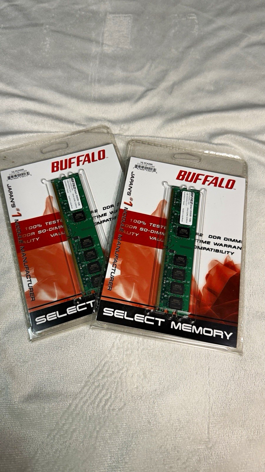 Buffalo Select DDR2 SDRAM 2x1GB DIMM 240-Pin PC2-4200U-444 Non-ECC