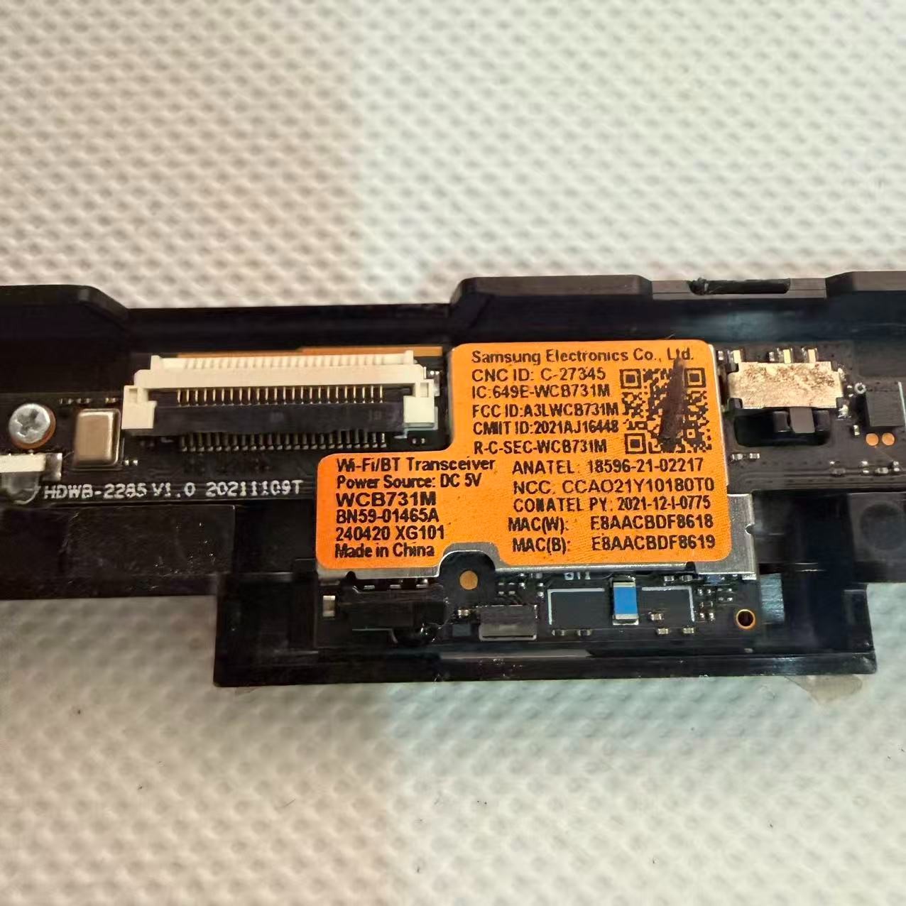 Button board IR REMOTE SENSOR WIFI /BT board BN59-01465A WCB731M FOR Samsung