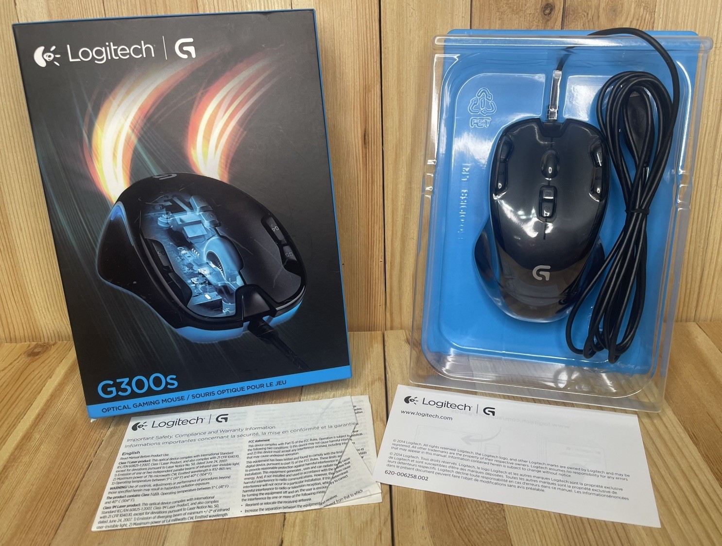 Logitech G300s Wired Gaming Mouse USB 9 Programmable Buttons Ambidextrous Black