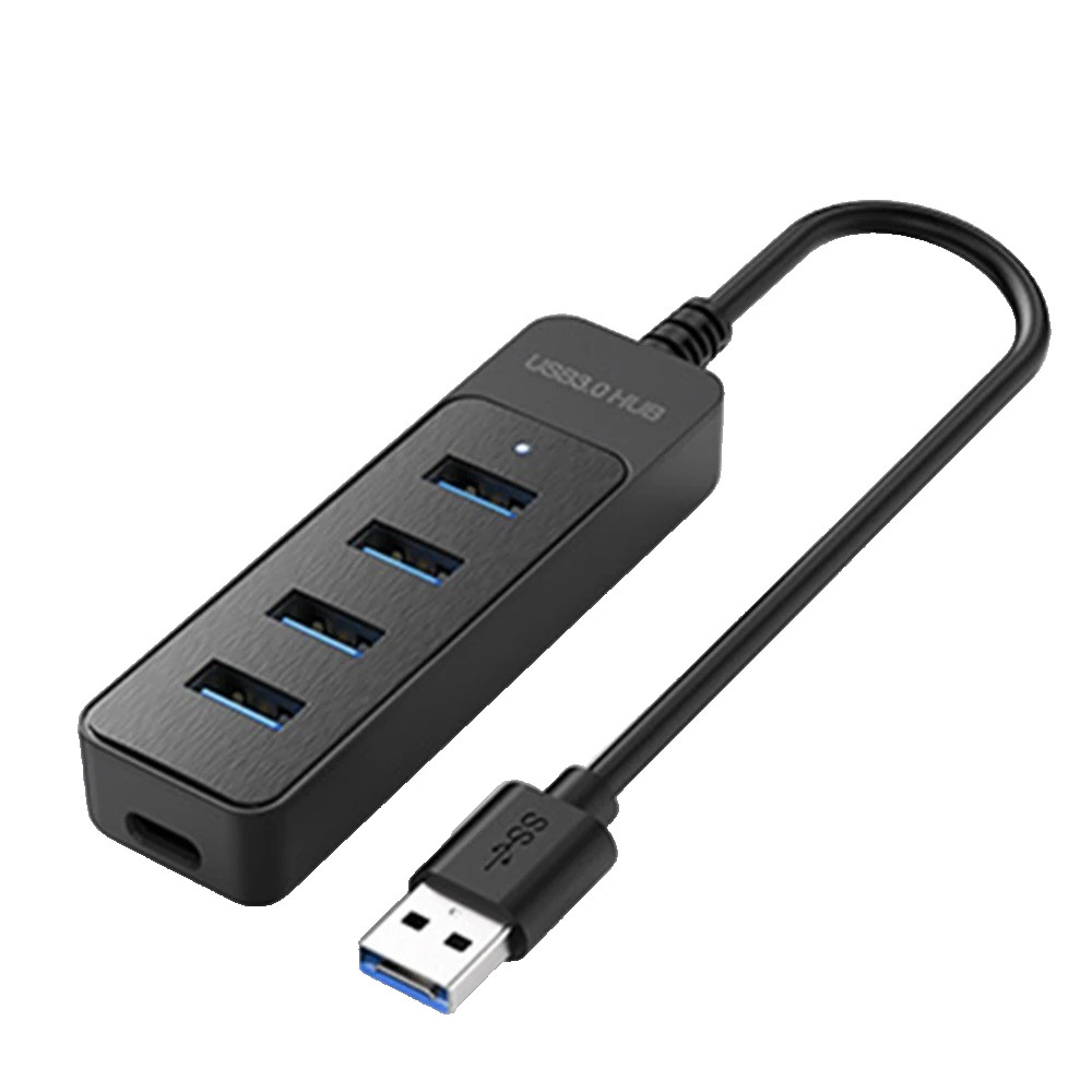 USB 3.0 Hub 4-Port Adapter Charger Data SLIM Super Speed PC Mac Laptop Desktop