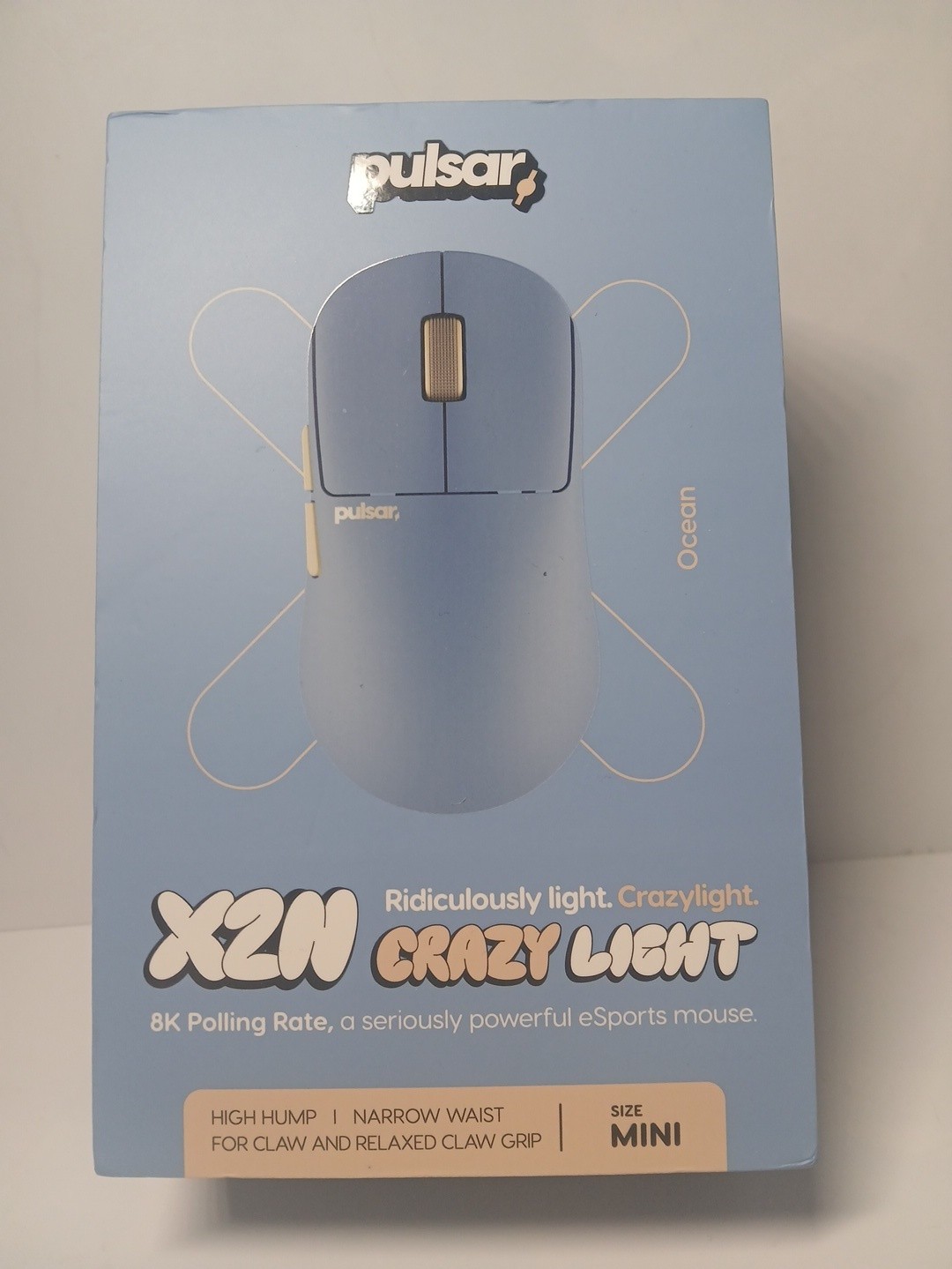Pulsar Gaming Gears X2N Crazylight Wireless Gaming Mouse, Mini, Ocean