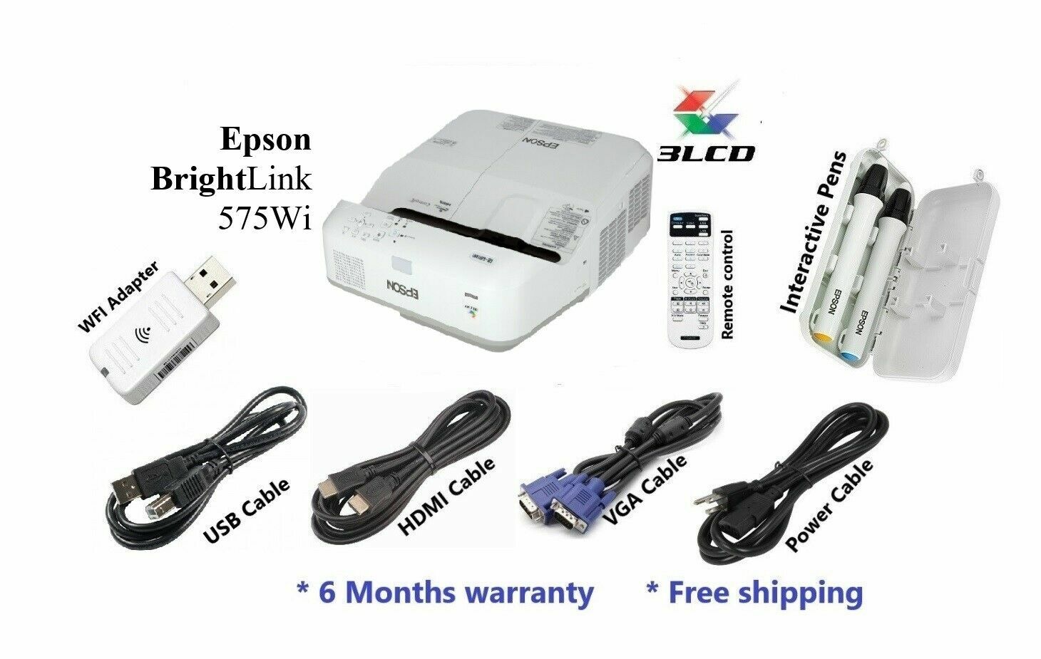 BrightLink 575Wi Interactive WXGA 3LCD Projector