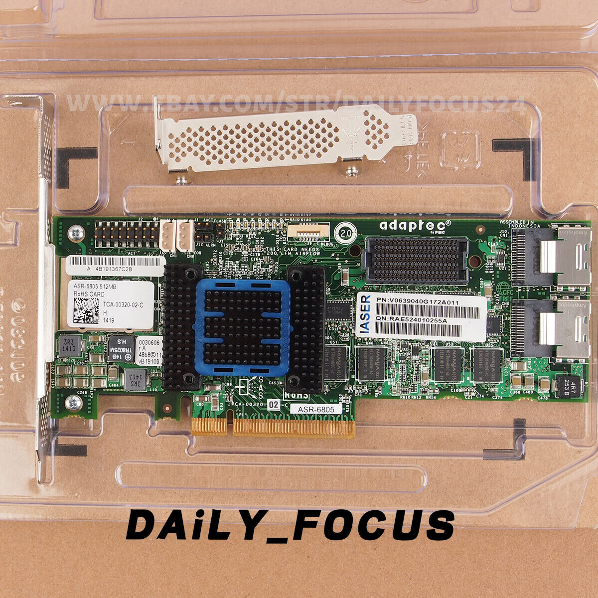 Adaptec ASR-6805 SAS / S-ATA PCIe 8 port PCIe RAID Controller IT Mode