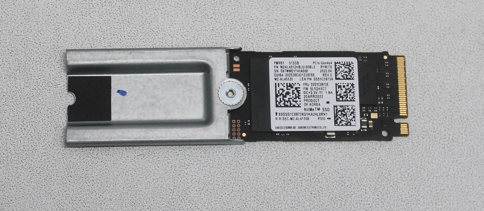 5SS1C09736 LENOVO SSD 512G SAM PM9B1 2242 PCIE G4V X4 SOLID STATE DRIVE GRADE A