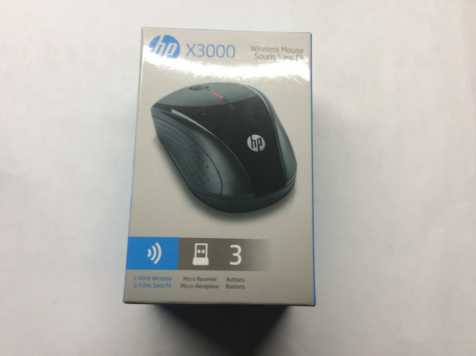 Brand NEW-HP X3000 BLACK 3-Button Wireless USB Optical Scroll Mouse with Battery