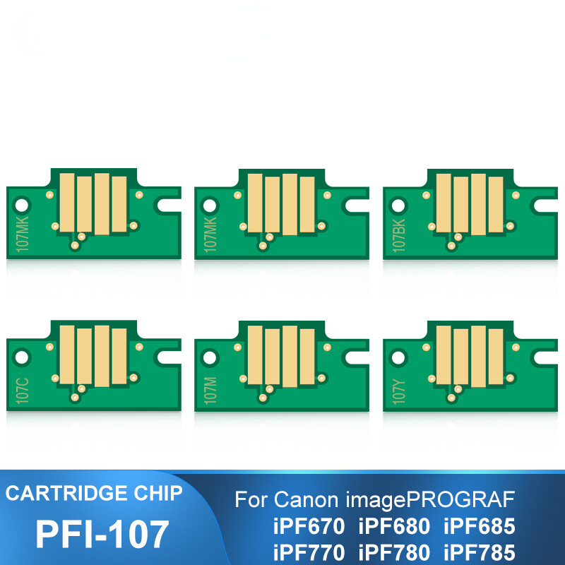 PFI-107 Permanent Chip For Canon iPF670 iPF680 iPF685 iPF770 iPF780 iPF785